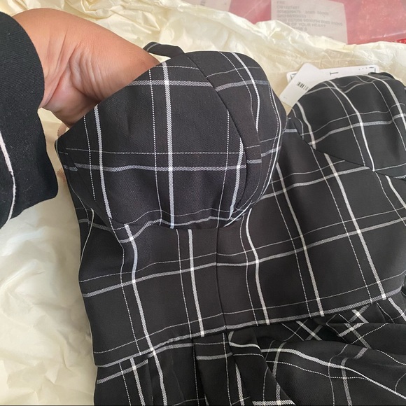 Fame And Partners Plaid Maxi Bustier Dress - Picture 7 of 8